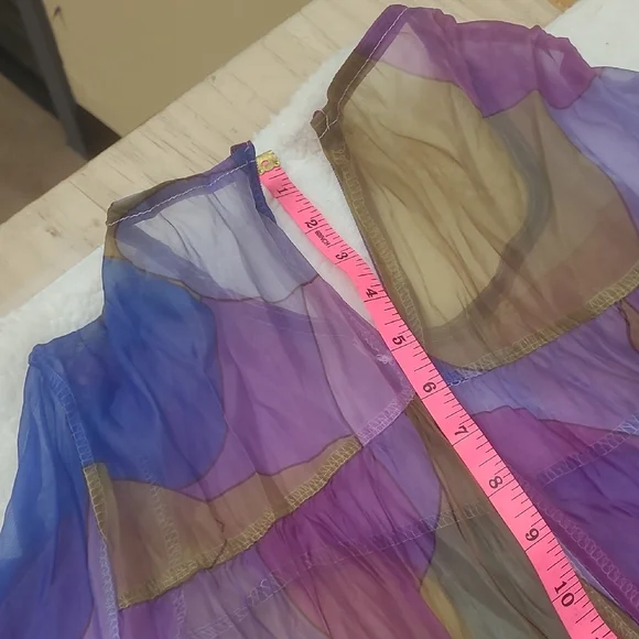 Elegant SHEER Multicolor Maxi Dress - Picture 9 of 13